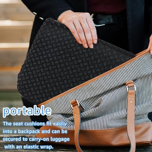 Gel Portable Seat Cushion (14.5" x 10.6") Foldable Travel Cushion, for Airplane Seats, Camping, Stadium, Cinema, Garden Benches Seat Cushion, Relieve Sedentary Pain - Image 5