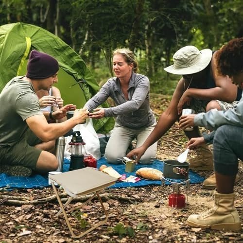 Camping Stool, Portable Folding Stool with Carry Bag, 12in Portable Folding Chair Collapsible Camp Stool Outdoor Footstool for Travel Walking Hiking Fishing Picnic Barbecue (Khaki) - Image 7