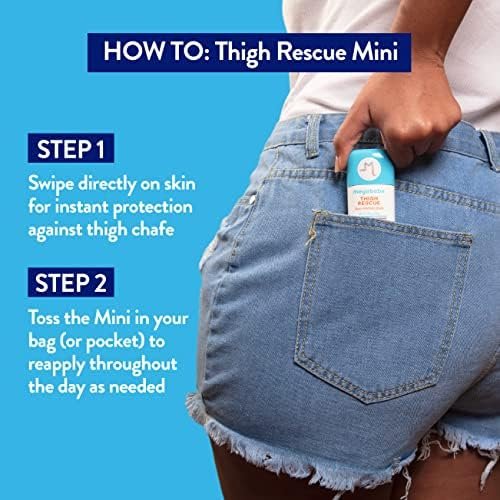 Megababe Thigh Rescue Anti-Chafe Stick Mini | Travel size, great for on-the-go | Prevents skin chafe & irritation | Thighs, arms, bra-lines & more - Image 4