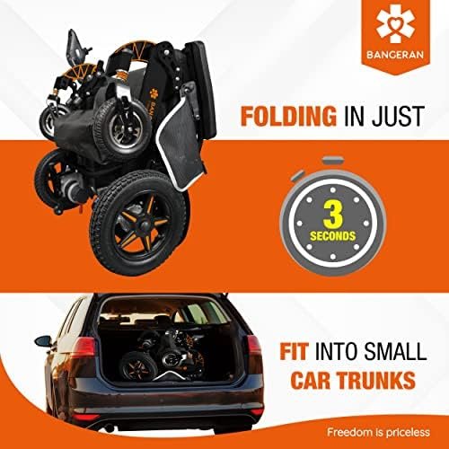 Lightweight Electric Power Mobility Wheelchair - Aviation Travel Safe Motorized Electric Wheelchair Mobility Aid (Black) - Image 4