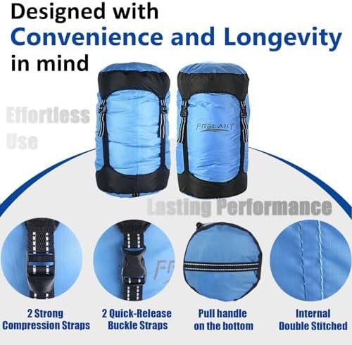 Frelaxy Compression Sack, 40% More Storage! 11L/18L/30L/45L/52L Compression Stuff Sack, Water-Resistant & Ultralight Sleeping Bag Stuff Sack - Space Saving Gear for Camping, Hiking - Image 4