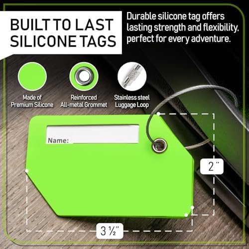 Untethered 4-Pack Luggage Tag Set | Durable ID Tags for Suitcases & Travel Bags | Name Identifiers for Easy Bag Recognition - Image 5