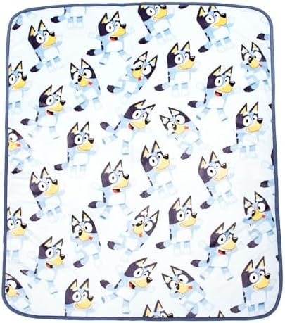 Jay Franco Bluey Kids Travel Set - 3 Piece Set Includes 40 x 50 Throw Blanket, Eye Mask, and Neck Pillow - Super Soft & Cozy Travel Accessories - Image 3