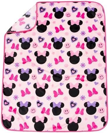 Jay Franco Disney Minnie Mouse Nogginz Set - 40 x 50 Inch Lightweight Travel Throw Blanket & Pillow - Kids Super Soft 2 Piece Bedding Set - Image 4