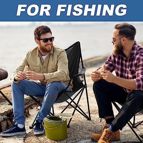 2 Pack Lightweight Camping Chairs for Adults & Teens, 250LBS Capacity Foldable Portable Chairs with Carry Bag, Compact Design for Camping, Beach, Picnics, and Outdoor Events - Image 7