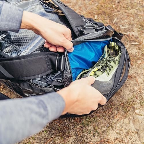 Gregory Alpaca 40L Water-Resistant Adventure Travel/Gear Organization Duffel Bag with Packing Cube Included, Obsidian Black - Image 8