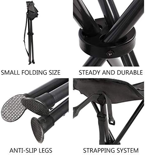 PORTAL Tall Folding Tripod Stool for Outdoor Camping Walking Hunting Hiking Fishing Travel, Support 225 lbs - Image 8