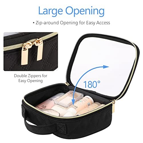 PACKISM Clear Makeup Bag - TSA Approved Toiletry Bag with Handle Large Opening, Clear Toiletry Bags for Traveling Travel Essentials, Travel Bags for Toiletries, Black - Image 4