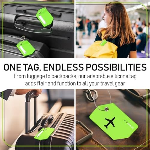 Untethered 4-Pack Luggage Tag Set | Durable ID Tags for Suitcases & Travel Bags | Name Identifiers for Easy Bag Recognition - Image 7