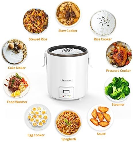 1.0L Mini Rice Cooker,WHITE TIGER Portable Travel Steamer Small,15 Minutes Fast Cooking, Removable Non-stick Pot, Keep Warm, Suitable For 1-2 People - For Cooking Soup, Rice, Stews & Oatmeal - Image 6