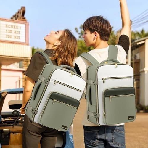 LOVEVOOK Travel Backpack For Women,40L Carry On Backpack Flight Approved,TSA Personal Item Travel Bag Fits 17 Inch Laptop,Business Weekender Overnight Daypack with Toiletry Bag and Cubes - Image 7