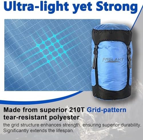 Frelaxy Compression Sack, 40% More Storage! 11L/18L/30L/45L/52L Compression Stuff Sack, Water-Resistant & Ultralight Sleeping Bag Stuff Sack - Space Saving Gear for Camping, Hiking - Image 3