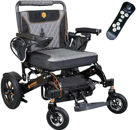 Lightweight Electric Power Mobility Wheelchair - Aviation Travel Safe Motorized Electric Wheelchair Mobility Aid (Black) - Image 2