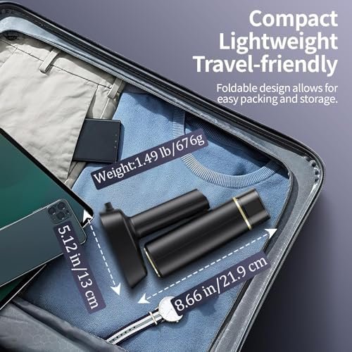 Dual Voltage(100~250V) Travel Steamer for Clothes Portable Mini with European Plug Adapter for International Travel, Europe Travel Essentials for Women, European Travel Must Haves - Image 4