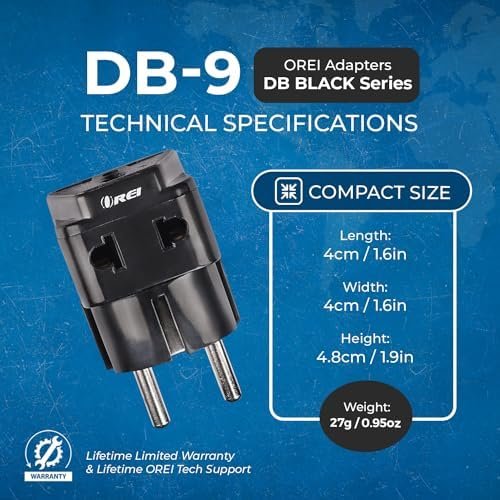 OREI European Adapter Plug, Travel Adaptor for Europe Schuko Countries 2 in 1, for Germany France Iceland Netherlands Russa Greece Spain - Safe Grounded Connection - Universal Socket - 4 Pack - Image 9