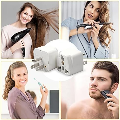 4 Pack Universal Adapter, Europe to US Plug Travel Adapters (White) - Image 6