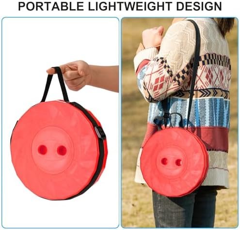 Foldable Stool, Camping Stools for Adults Thickened Portable Collapsible Retractable Stool for Fishing, Camp Chair for Hiking, BBQ, Parties, Outdoor Activities (Red) - Image 6