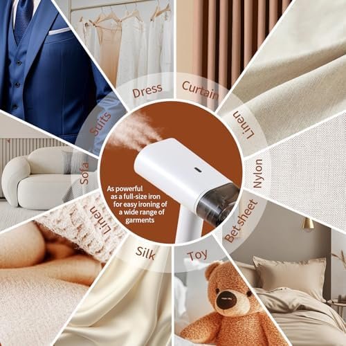 Portable Steamer for Clothes, Handheld Travel Steamer Foldable with Horizontal & Vertical Steaming, 20-Second Fast Heat-Up,180ml Water Tank,Wet/Dry Ironing,1200W Garment Wrinkle Remover - Image 8