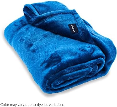 Cabeau Fold ‘N Go Travel Blanket Doubles as Neck Support Pillow, Versatile Lumbar Support Cushion, with Compact Travel Case - French Microfiber (Blue) - Image 5