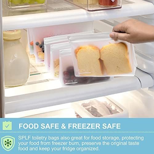 SPLF 4 Pack Leakproof Clear Toiletry bags, TSA Approved Quart Size Zipper Bags, BPA Free Travel Makeup Cosmetic Bags for Women Men, Carry on Airport Airline Compliant Bags - Image 6