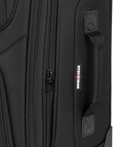 SwissGear Sion Softside Expandable Luggage, Black, Checked-Large 29-Inch - Image 9
