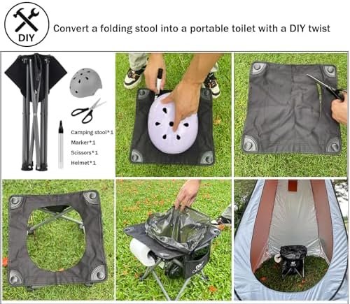 Opliy Camping Stool 2 Pack,13.5 Inch Portable Folding Stool for Outdoor Gardening and Beach Hiking Fishing,Foot Stool with Carry Bag (Black) - Image 8