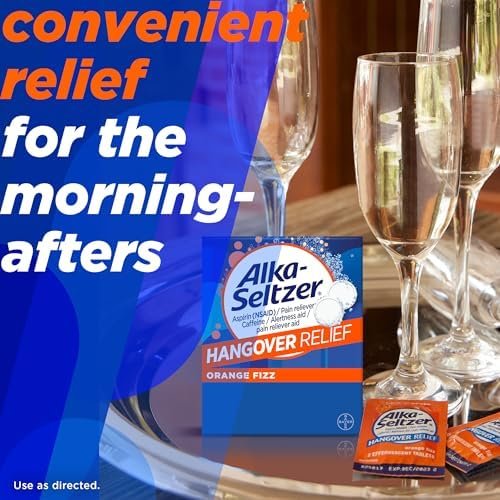 Alka-Seltzer Hangover Relief Tablets, Fast Relief Starts In About 15 Minutes for Headaches, Body Aches & Mental Fatigue, Bachelorette & Bachelor Party Packs 60 Count (3 Boxes, 20 Tablets Each) - Image 5