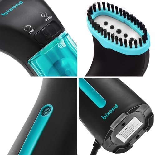 Travel Steamer for Clothes - Portable, Handheld for Clothing Garment and Fabric - No Spitting, Safe and Little Handy - Compact Home Mini Steamer for Curtain Metal Plate, 110V Only (Metal) - Image 8