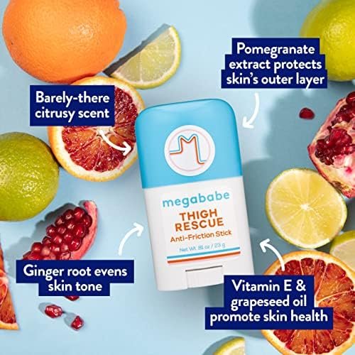 Megababe Thigh Rescue Anti-Chafe Stick Mini | Travel size, great for on-the-go | Prevents skin chafe & irritation | Thighs, arms, bra-lines & more - Image 3
