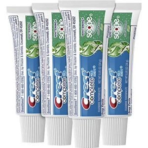 Crest Complete Whitening Scope Minty Toothpaste .85 Oz Travel Size 4 Pack