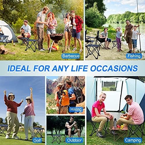 Camping Stool Portable Folding Stool Portable Chair Mini Foldable Stool Fishing Stool for Adults Fishing Hiking Gardening and Beach with Carry Bag(Camouflage) - Image 6