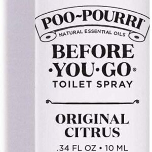 Poo-Pourri Before-You-Go Toilet Spray, Original Citrus, Travel Size 10 mL - Lemon, Bergamot and Lemongrass
