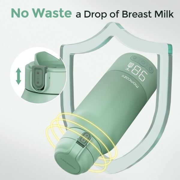 Momcozy Portable Milk Warmer for Travel – Dual Heating Modes for Breast Milk & Water, Portable Bottle Warmer with Fast Heating & Long Battery Life, 17 Ounces Large Capacity to Meet Your All-Day Needs - Image 8