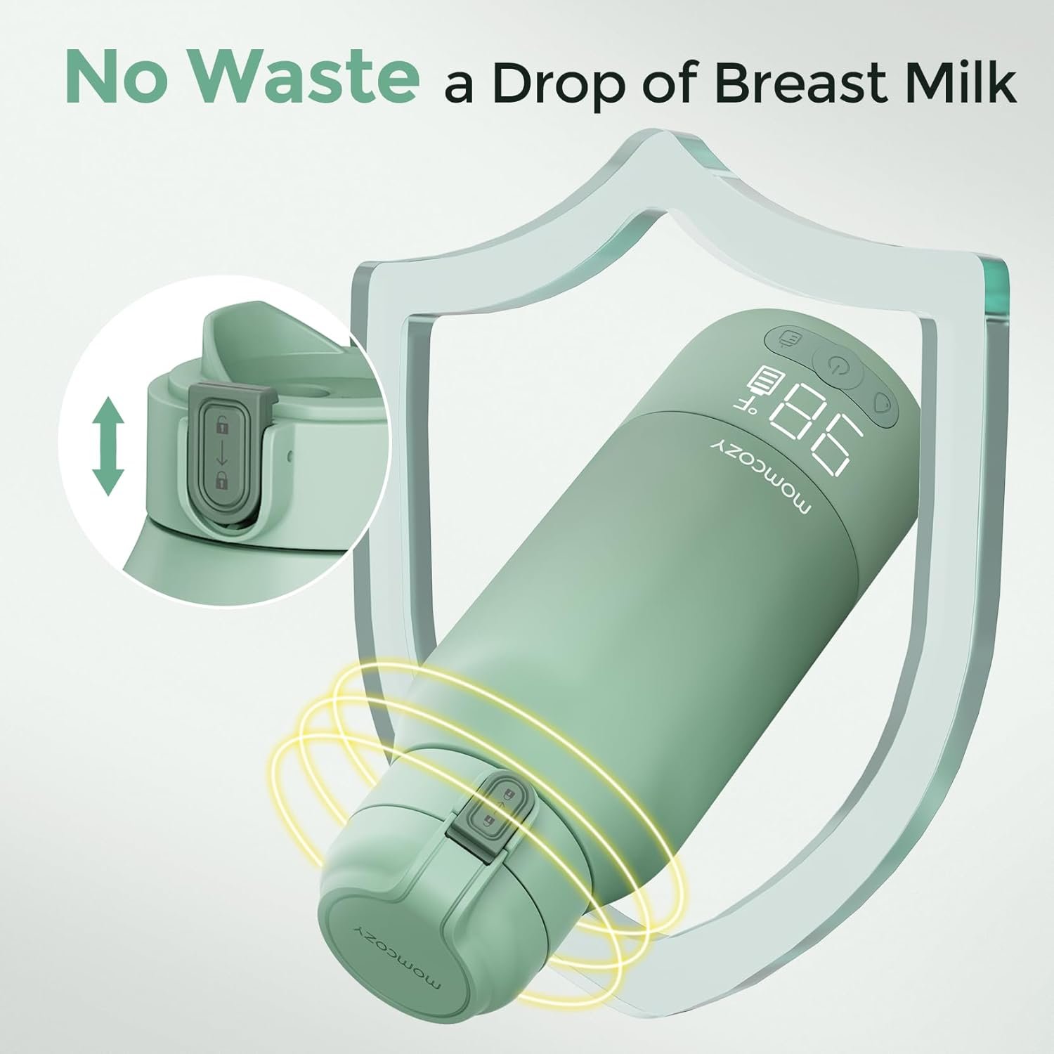 Momcozy Portable Milk Warmer for Travel – Dual Heating Modes for Breast Milk & Water, Portable Bottle Warmer with Fast Heating & Long Battery Life, 17 Ounces Large Capacity to Meet Your All-Day Needs - Image 8