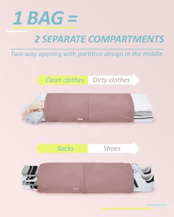 BAGSMART 6 Set Compression Packing Cubes - Lightweight Travel Essentials, Durable Luggage Organizer - Image 4