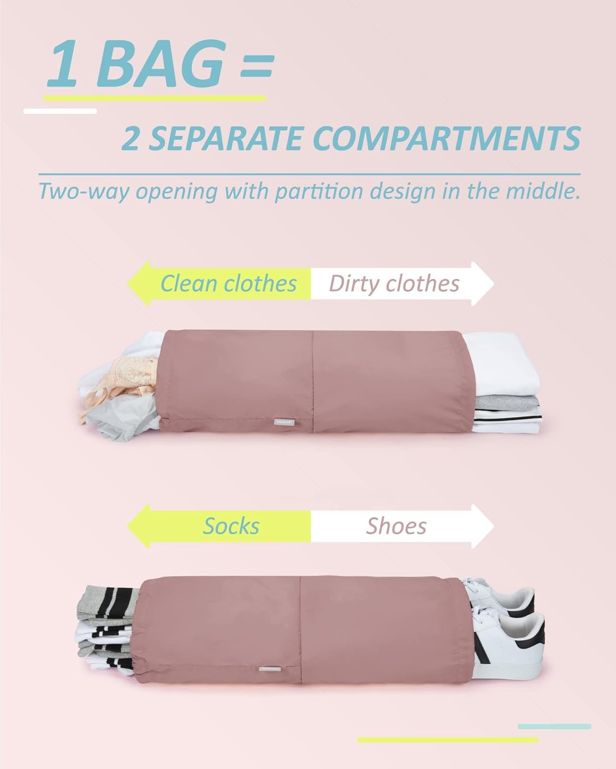 BAGSMART 6 Set Compression Packing Cubes - Lightweight Travel Essentials, Durable Luggage Organizer - Image 4