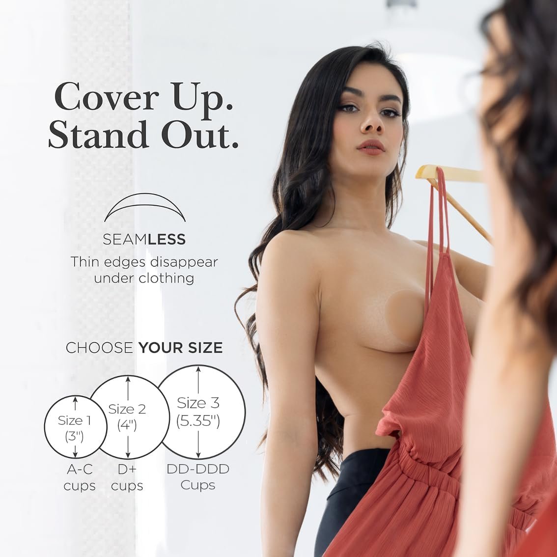 Nippies Nipple Covers for Women - Sticky Adhesive Silicone Pasties - Reusable Pasty Nipple Cover with Travel Box - Image 4