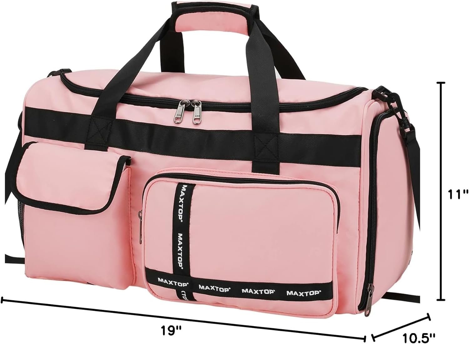 MAXTOP Gym Bag for Women Men Travel Duffle Bag Large Capacity Carry On Weekender Overnight Bag With Shoe Compartment Gym Tote Dry Wet Separation Duffel Bag for Travel - Image 9