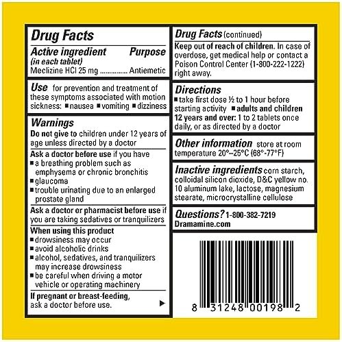 Dramamine All Day Less Drowsy, Motion Sickness Relief, 8 Count - Image 5