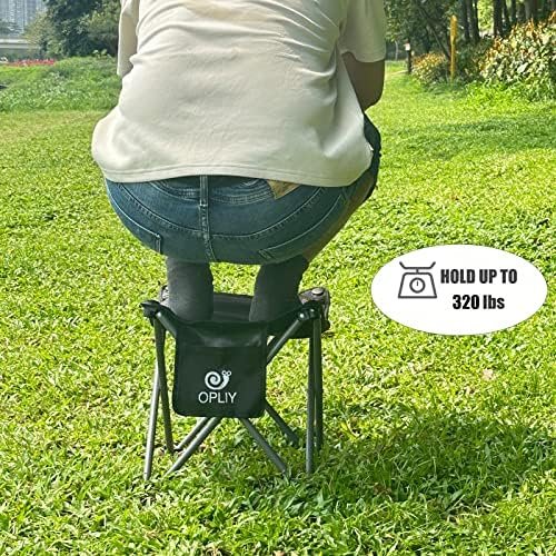 Opliy Camping Stool 2 Pack,13.5 Inch Portable Folding Stool for Outdoor Gardening and Beach Hiking Fishing,Foot Stool with Carry Bag (Black) - Image 6