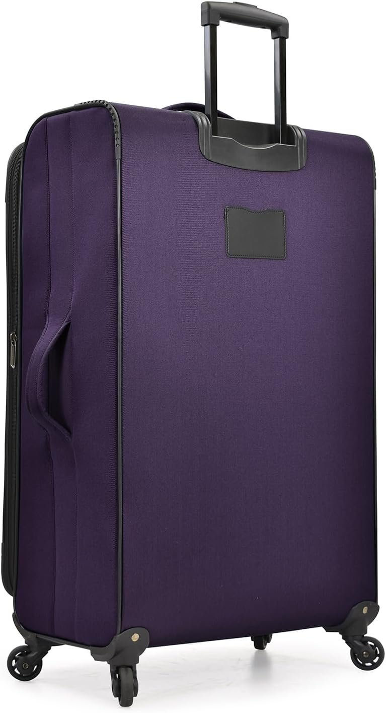 U.S. Traveler Aviron Bay Expandable Softside Spinner Wheels, Purple, 2 Piece Luggage - Image 3