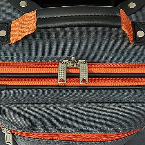 Rockland Fashion Expandable Softside Upright Luggage Set, Charcoal, 2-Piece (14/19) - Image 4