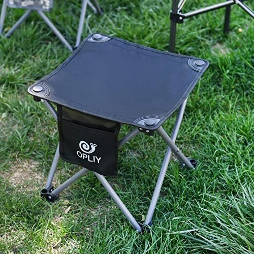 Opliy Camping Stool 2 Pack,13.5 Inch Portable Folding Stool for Outdoor Gardening and Beach Hiking Fishing,Foot Stool with Carry Bag (Black) - Image 7