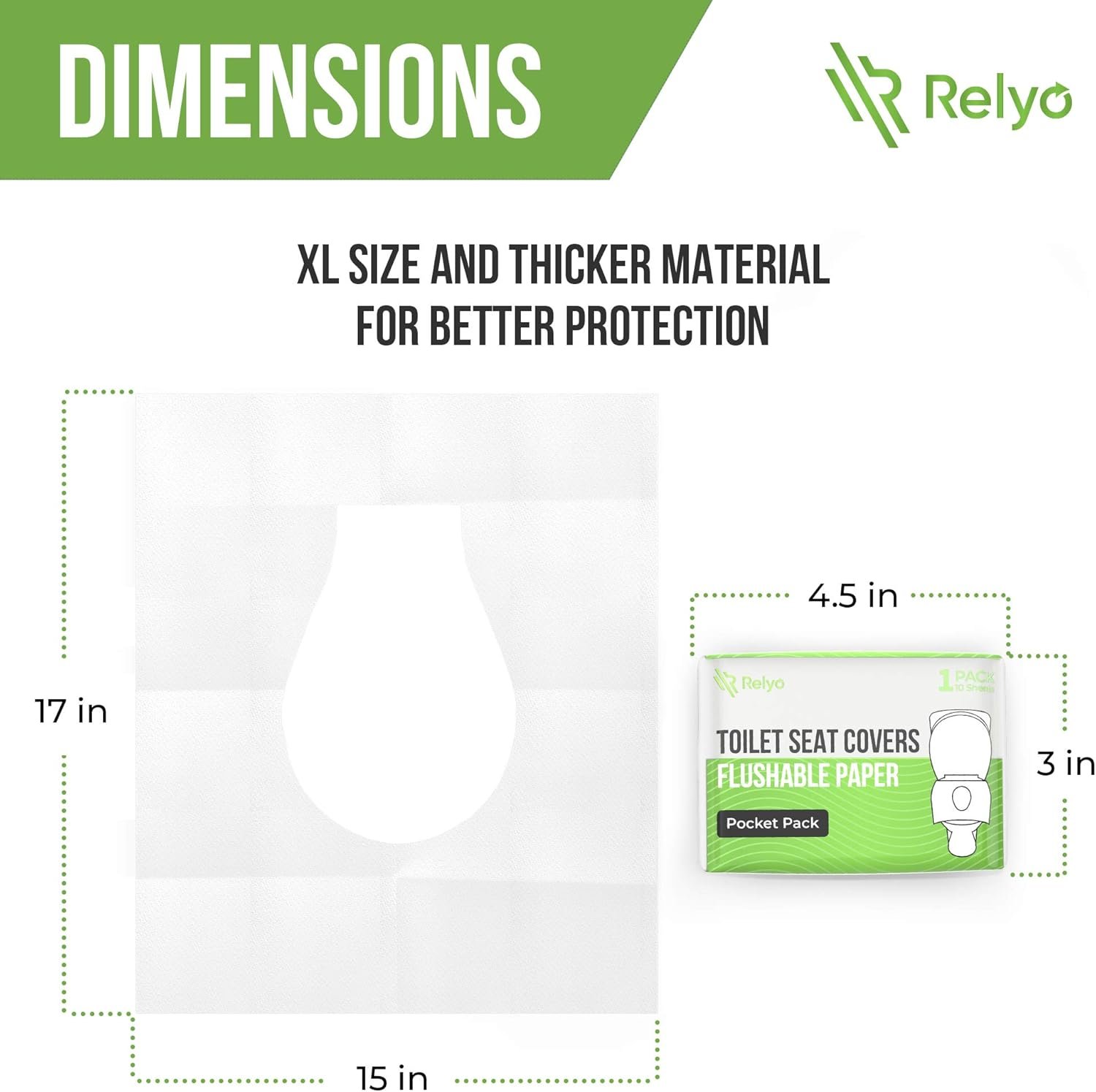 Toilet Seat Covers Paper Flushable (50 Pack) - XL for Adults and Kids Potty Training, 100% Biodegradable Travel Accessories Public Restrooms, Airplane, Camping - Image 5