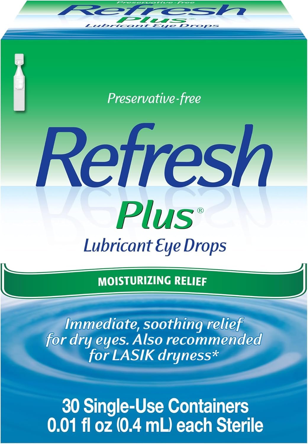 Refresh Plus Lubricant Eye Drops For Dry Eyes, Preservative-Free, 0.01 Fl Oz Single-Use Containers, 30 Count - Image 10