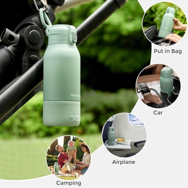 Momcozy Portable Milk Warmer for Travel – Dual Heating Modes for Breast Milk & Water, Portable Bottle Warmer with Fast Heating & Long Battery Life, 17 Ounces Large Capacity to Meet Your All-Day Needs - Image 6