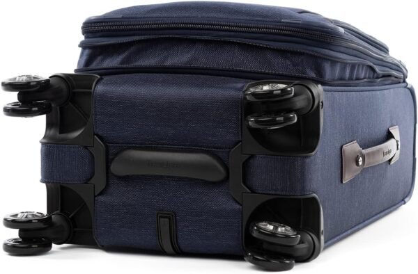 Travelpro Platinum Elite Softside Expandable Carry on Luggage, 8 Wheel Spinner Suitcase, USB Port, Suiter, Men and Women, True Navy Blue, Carry On 21-Inch - Image 7