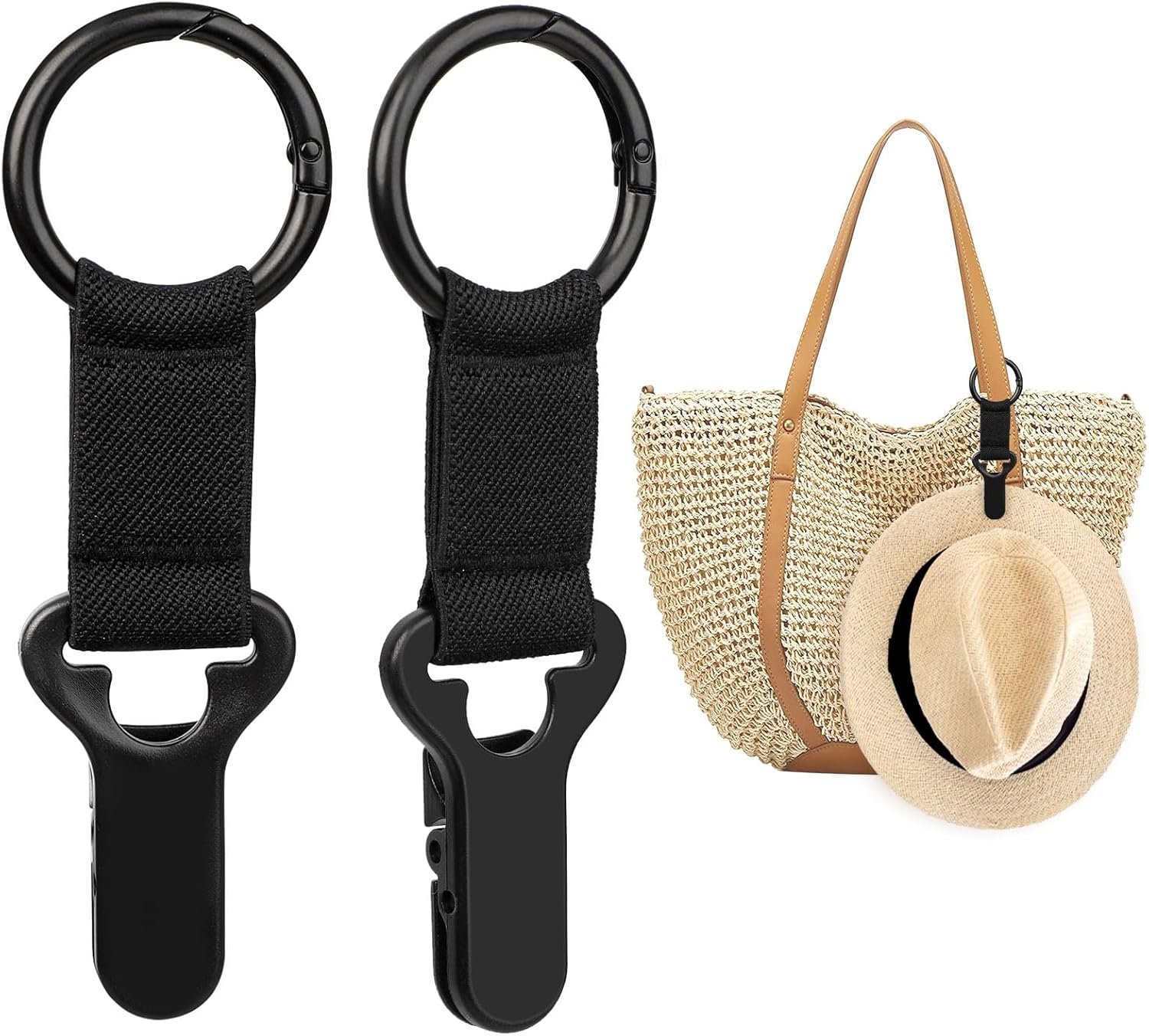 Niveaya Hat Clip for Travel on Bag - 2 Pack, Vacation Beach Cruise Essentials Accessory for Travel Handbag Backpack Luggage