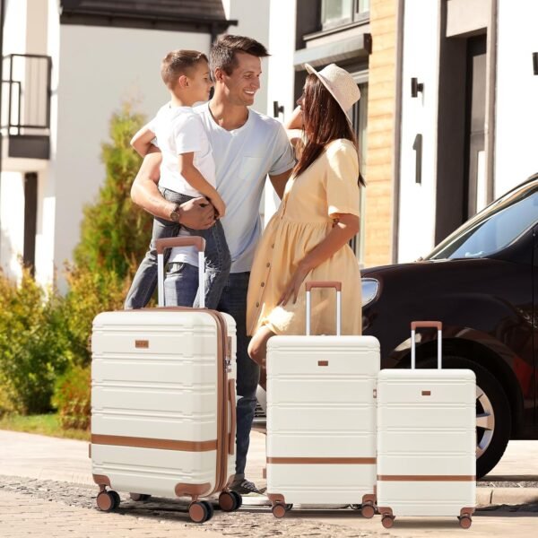 Luggage Sets 3 Piece, Suitcases with Wheels, Hardshell Suitcase Set, PC+ABS Carry on Luggage Set with TSA Lock, Travel Luggage (Navy) - Image 7