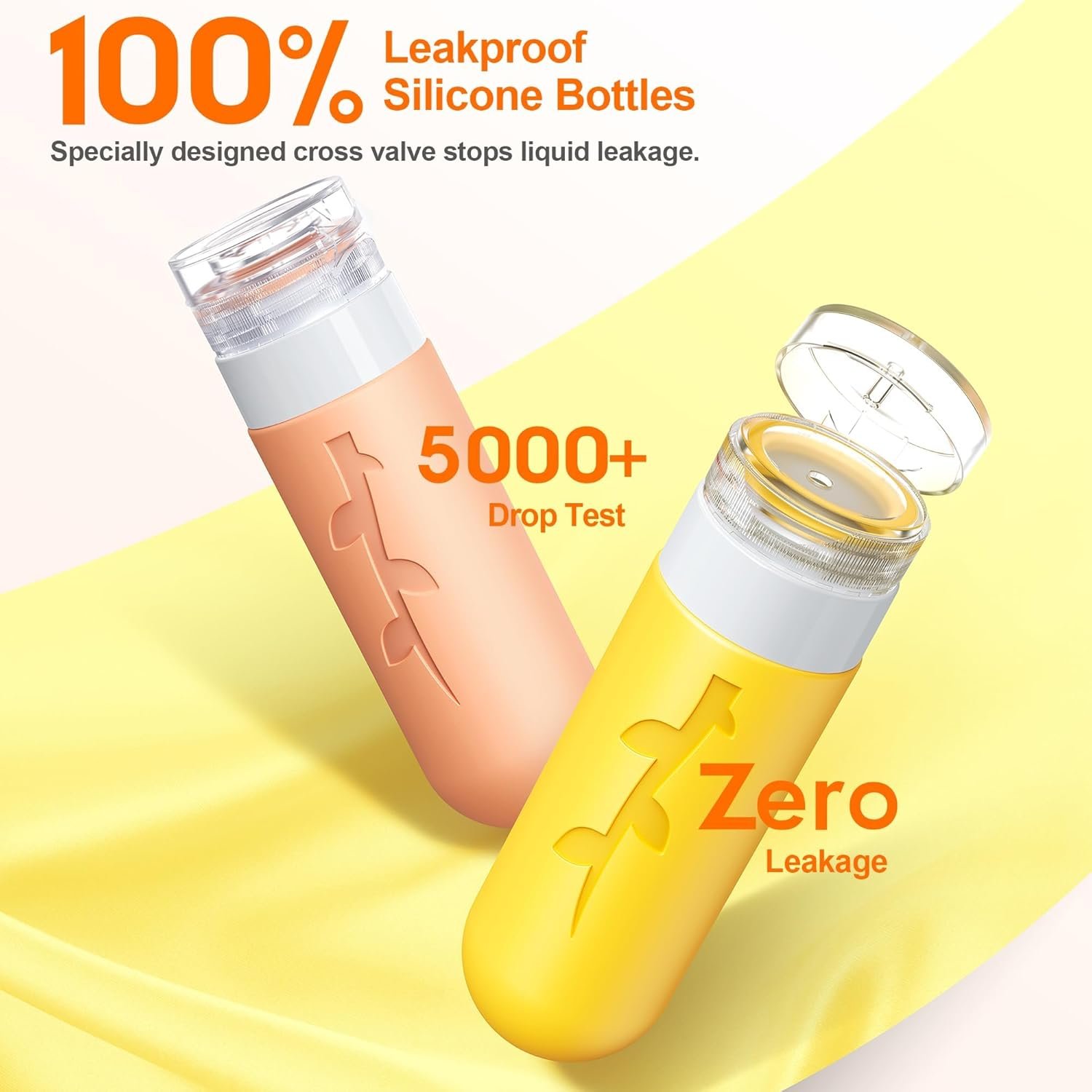 19pack Travel Bottles for Toiletries, TSA Approved Silicone Travel Size Containers for toiletries, Refillable & Leakproof Travel shampoo and conditioner bottles - Image 5
